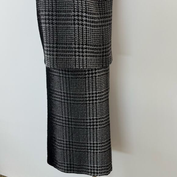 Lafayette 148 Houndstooth Matching Set 2 Piece Boucle Gradient Top and Skirt 6 - Picture 5 of 14